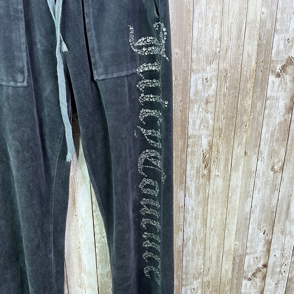 Vintage y2k Juicy Couture Gray Sweatpants with Velour Finish size Xs - Picture 3 of 9